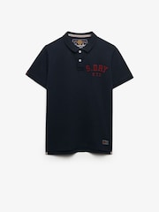 Superdry Navy Blue Vintage Athletic Polo Shirt - Image 6 of 7