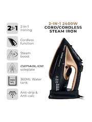 Tower Black Ceraglide Cord Cordless Iron - Image 2 of 3