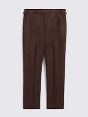 عنابي - بنطلون كتّان بطيّات من MOSS - Image 5 of 5