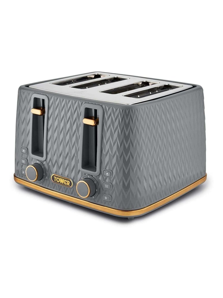Tower Grey Empire 4 Slice Toaster - Image 1 of 2