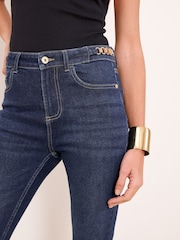 Dunkle Waschung - Lipsy High Waist Flare Jeans - Bild 2 von 4