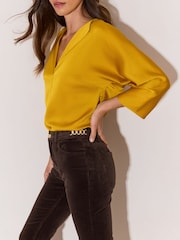 Schokoladenbraun - Lipsy High Waist Flare Jeans - Bild 3 von 5