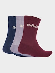 Pula - Adidas Linear Crew Cushioned Socks 3 Pack - Larawan 2 ng 4