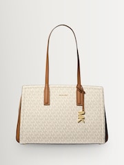 Michael Kors White Laila Medium Tote Bag - Image 1 of 4