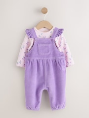 Purple Cord Dungarees and Bodysuit Baby Set 2 Piece (0mths-2yrs) - Image 1 of 7