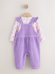 Purple Cord Dungarees and Bodysuit Baby Set 2 Piece (0mths-2yrs) - Image 3 of 7