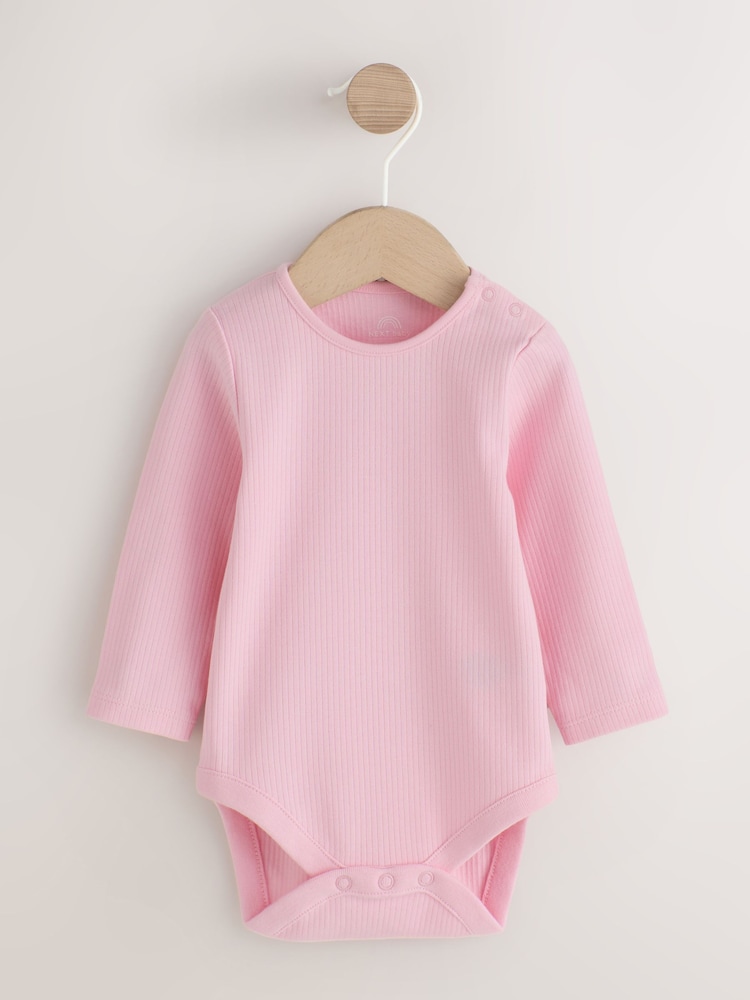 Ecru/Pink Bow And Heart Baby Long Sleeve Bodysuit And Woven Dungarees Set 2 Piece (0mths-2yrs) - Image 2 of 7 Ecru/Pink Bow And Heart Baby Long Sleeve Bodysuit And Woven Dungarees Set 2 Piece (0mths-2yrs) - Image 2 of 7
