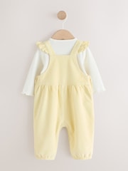 Yellow Cord Dungarees and Bodysuit Baby Set 2 Piece (0mths-2yrs) - Image 3 of 7