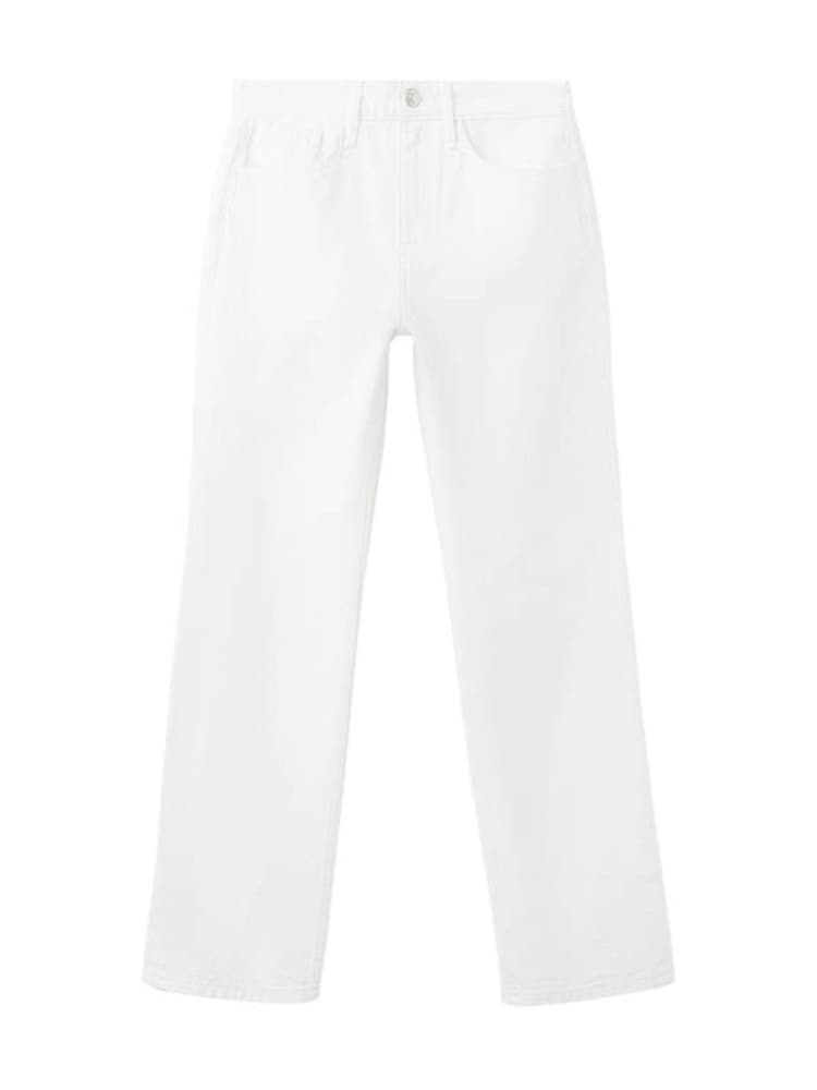 Mango White Matilda Medium Rise Straight Fit Jeans - Image 1 of 1