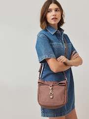 Pink Messenger Cross Body Bag - Image 1 of 6