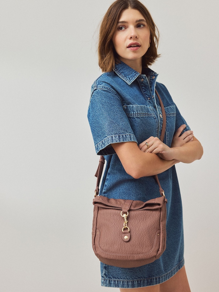 Pink Messenger Cross Body Bag - Image 1 of 6 Pink Messenger Cross Body Bag - Image 1 of 6