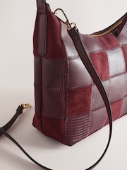 Burgunderrot - Suedette Studded Hand Held Bag - Bild 4 von 4