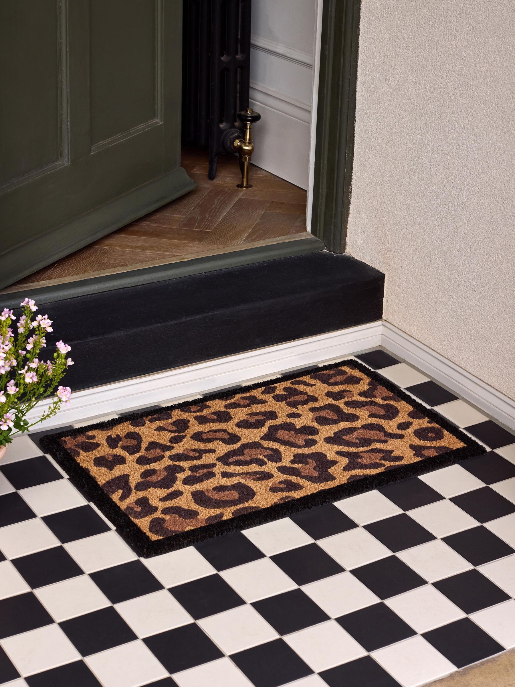 My Mat Natural Leopard Border Coir Doormat
