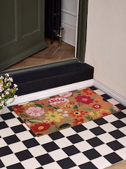 My Mat Pink Bright Blooms Coir Doormat - Image 1 of 3