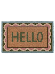 My Mat Natural Hello Scallop Coir Doormat - Image 2 of 4