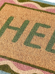 My Mat Natural Hello Scallop Coir Doormat - Image 4 of 4