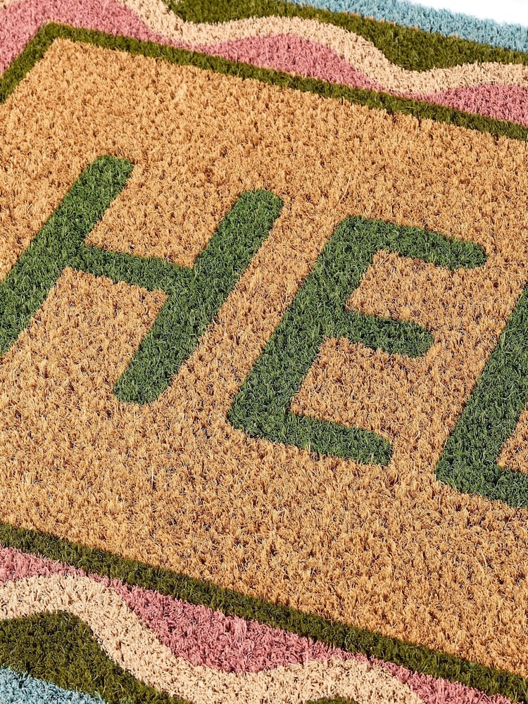 My Mat Natural Hello Scallop Coir Doormat - Image 4 of 4 My Mat Natural Hello Scallop Coir Doormat - Image 4 of 4