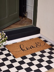 My Mat Natural Home Script Coir Doormat - Image 1 of 3