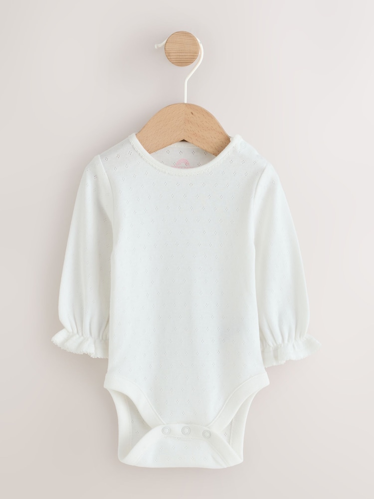 Pink Heart Baby Long Sleeve Bodysuit Bubble Skirt And Tights Set 3 Piece (0mths-2yrs) - Image 3 of 3