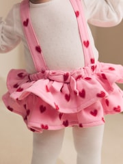 Pink Heart Baby Long Sleeve Bodysuit Bubble Skirt And Tights Set 3 Piece (0mths-2yrs) - Image 5 of 8