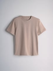 The Set 4 Pack Lightweight Short Sleeve T-Shirts Brown/Cream - Image 5 of 7