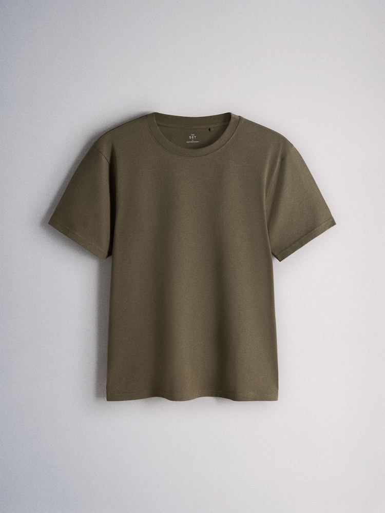 Green/Black Regular Fit Short Sleeve T-Shirt 7 Pack - Image 2 of 10