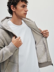 The Set Lounge Fleece Zip Through Hoodie - תמונה 9 מתוך 11