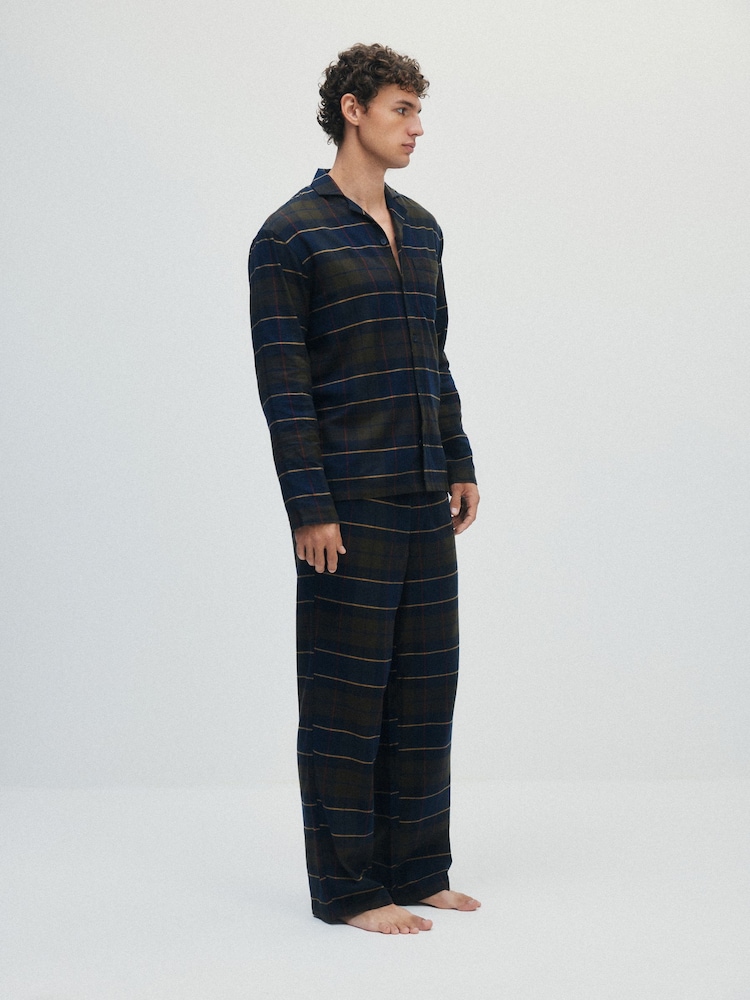 The Set 2PK Family Christmas Check Pyjamas Multi - Image 1 of 11