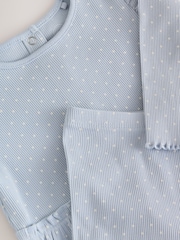 Blue Spot Peplum Top and Leggings Baby Set (0mths-2yrs) - Image 7 of 9