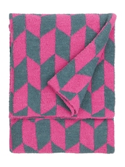 Furn Retro Pink Olsen Geometric Throw - Image 2 of 3