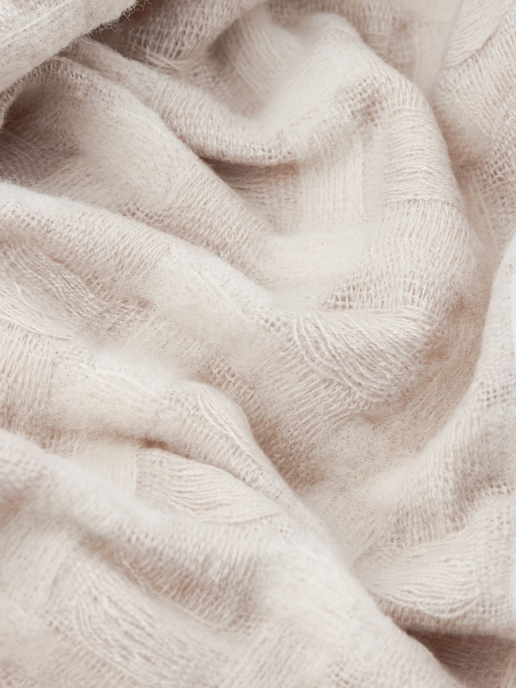 Wylder Linen Walton Waffle Fringed Throw - Image 2 of 4