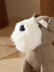 Furn Brown Schnauzer Dog Herringbone Doorstop - Image 2 of 3