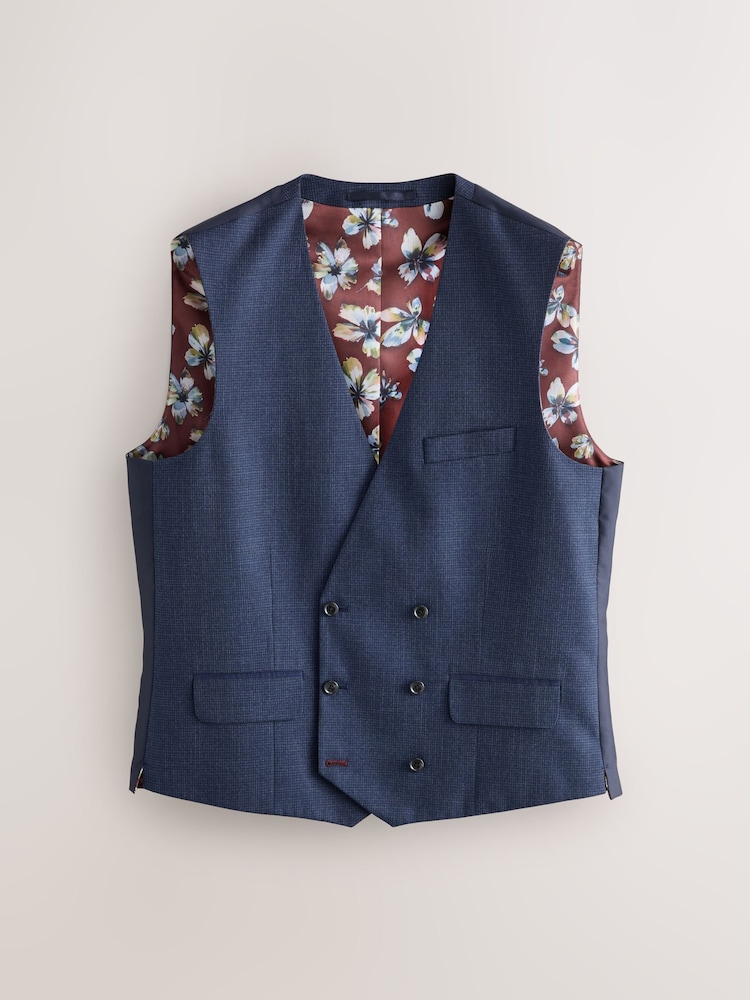 Նավատորմ - Regular Fit Double Breasted Trimmed Puppytooth Texture Suit Waistcoat - Պատկեր 1 4-ից