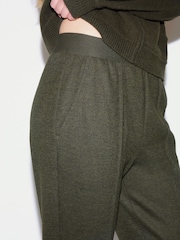 Jigsaw Green Stretch Flannel Track Trousers - Image 2 of 5