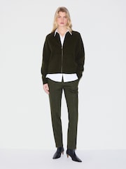 Jigsaw Green Stretch Flannel Track Trousers - Image 3 of 5