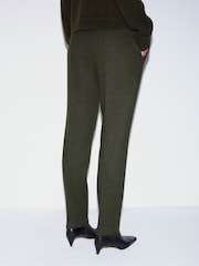 Jigsaw Green Stretch Flannel Track Trousers - Image 4 of 5