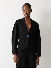 Jigsaw Black Ponte Sculpted Blazer - Image 1 of 5