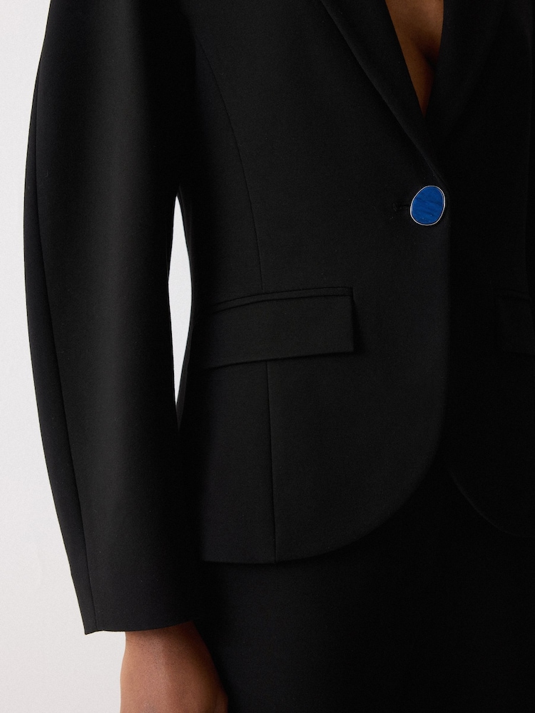 Jigsaw Black Ponte Sculpted Blazer - Image 2 of 5 Jigsaw Black Ponte Sculpted Blazer - Image 2 of 5