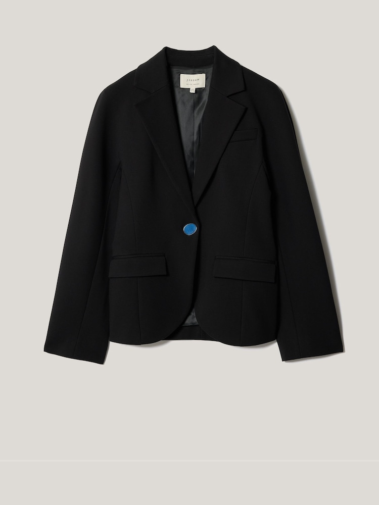 Jigsaw Black Ponte Sculpted Blazer - Image 5 of 5 Jigsaw Black Ponte Sculpted Blazer - Image 5 of 5