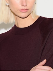 Jigsaw Purple Merino Cocoon Jumper - Image 6 of 6