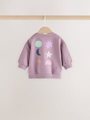 Purple Cosmic Baby Sweat Top And Joggers Set 2 Piece (0mths-2yrs) - Image 5 of 8