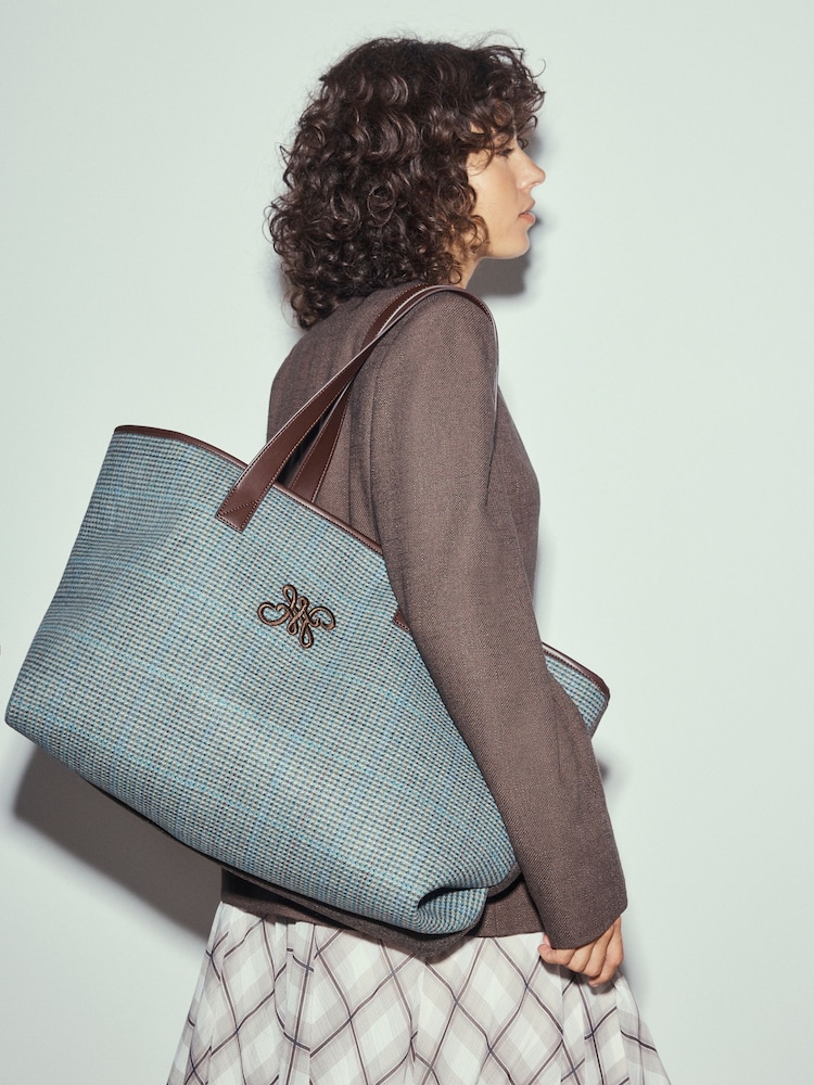 Navy Check Shoulder Bag - Image 2 of 4