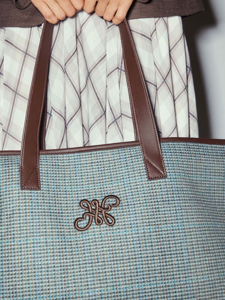 Navy Check Shoulder Bag - Image 4 of 4