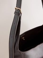 Berry Red Belted Slouchy Shoulder Bag - Image 3 of 5