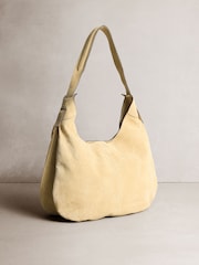 צבע חול - N. Premium Suede Slouchy Scoop Shoulder Bag - תמונה 6 מתוך 8