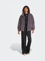 adidas originals Grey Essentials Teddy Jacket - Image 3 of 6