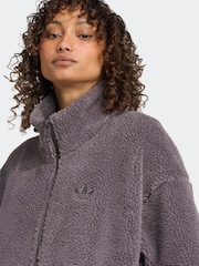 adidas originals Grey Essentials Teddy Jacket - Image 5 of 6