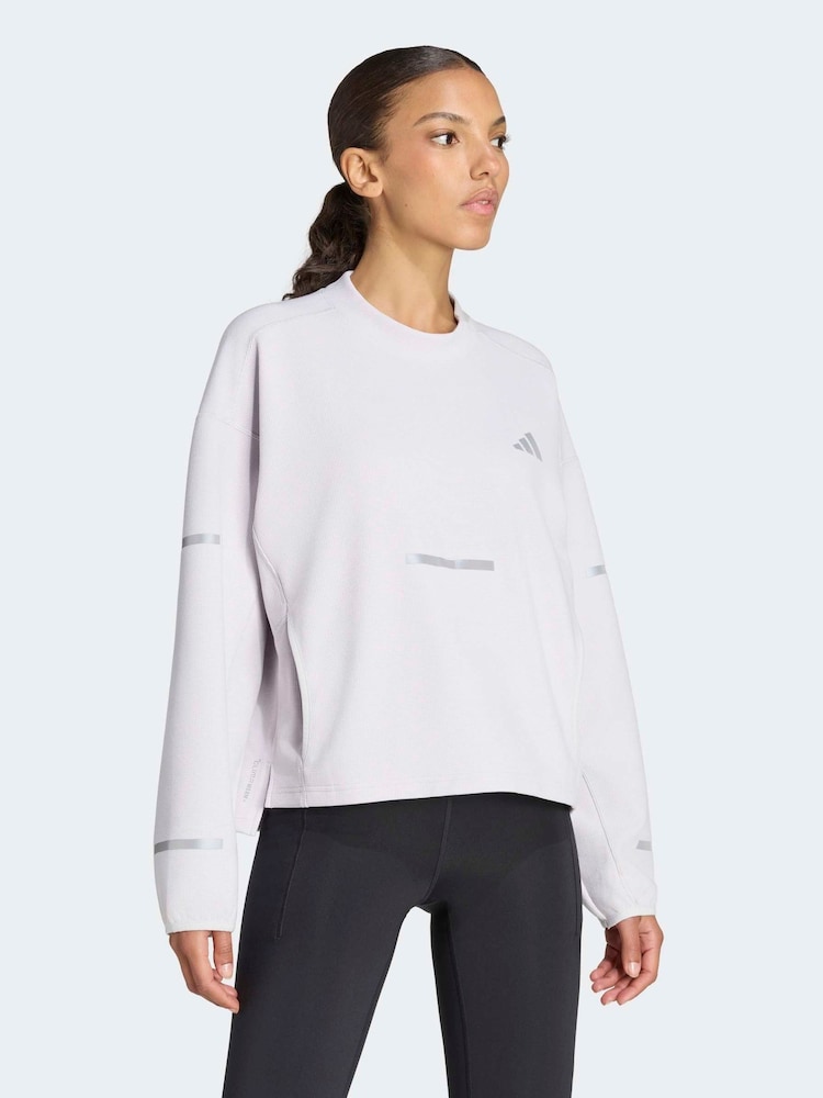adidas Light Grey adi365 Running Crew Neck Shirt - Image 1 of 7 adidas Light Grey adi365 Running Crew Neck Shirt - Image 1 of 7