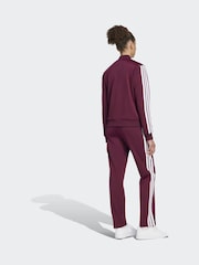 adidas Maroon Red Essentials 3-Stripes Tracksuit - Image 2 of 8