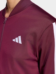 adidas Maroon Red Essentials 3-Stripes Tracksuit - Image 4 of 8